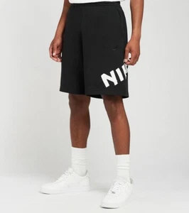 Nike Sportswear Club 10” French Terry Fleece Shorts, Black, Men’s Size Medium - Picture 1 of 5