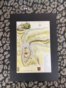 Vintage Historical Mounted Railways TRANSPORT Map , Scarce , For 1806 DURHAM - Picture 1 of 4