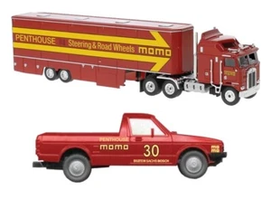 Brekina 85735 - 1/87 Kenworth K 100 Aerodyne Renntransport-SZ Con VW Caddy 1980 - Foto 1 di 1