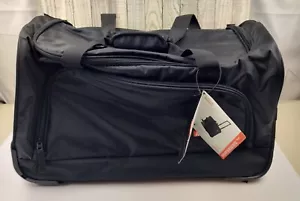 NEW Olympia 21" Black Sports Travel Rolling Duffel Carry On Bag NWT - Picture 1 of 12