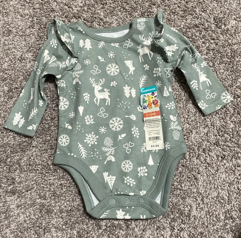 Garanimals Infant Girls Bodysuit 0-3 Months Long Sleeve NWT - Image 1 of 1