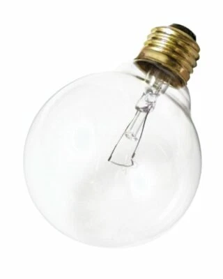 Satco A3644 220V Medium Base 40-Watt G25 Light Bulb, Clear - Image 1 of 3