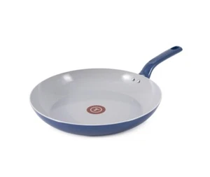 T-fal 12” Nonstick Ceramic Frying Pan, Blue - Picture 1 of 7