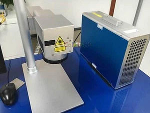 20W Fiber Laser Marking Machine & Rotary Chuck FDA CE 110V 220V DHL 4-5 Days - Picture 1 of 11