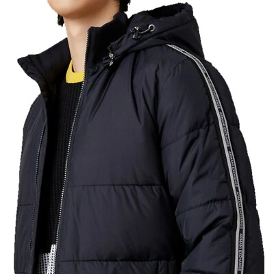 NWT : A|X ARMANI EXCHANGE Mens Quilted Hooded Jacket : NAVY : S - XXL - Image 1 of 4