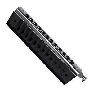 Pettine armonica cromatico 12 fori lega di alluminio aspetto fine bocca portatile - Foto 1 di 23