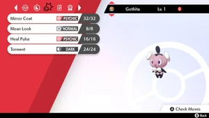 Shiny Gothita 6IV Bold Nature Lv. 1 Max EVs Pokemon Sword & Shield SwSh Home