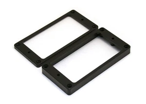 Humbucker Guitar Pickup Mounting Rings • Flat • Black - Picture 1 of 1