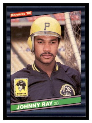 1986 Donruss  #186 Johnny Ray - Pittsburgh Pirates - Image 1 of 2