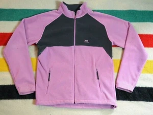 Y2k 2000s Helly Hansen Pro Fleece Pink Gray Outdoor Hiking Jacket Womens L Large - Picture 1 of 9