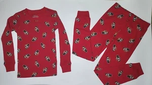 Polo RALPH LAUREN Unisex PAJAMAS Kids 7 SLEDDING BEAR Red 2 PIECE SET Jersey NWT - Picture 1 of 12