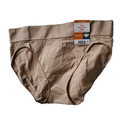 Top de bikini sin costuras Warners No Muffin talla XL/8 ~ beige arena nuevo con etiquetas.  Foto 1 de 4