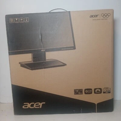 19"/48.19cm ACER ET.CV3RP.D03 V193 DJB 1280x1024 LCD BLACK MONITOR OPEN BOX - Image 1 of 4