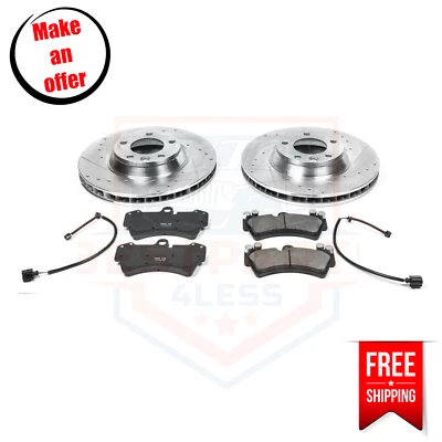 Powerstop K4558 Front Brake Disc and Pad Kit 2-wheel set for 2007-2015 Audi Q7 Foto 1 de 2