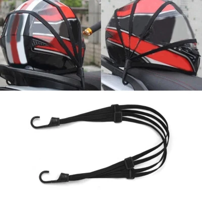 Casco de motocicleta equipaje cuerda elástica soporte red gancho hebilla accesorios Foto 1 de 4