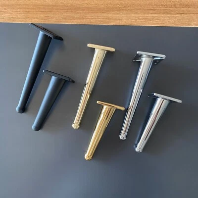 Pata de muebles cónica 4 piezas, pies de muebles de metal de latón dorado, pata de sofá cama de 8 pulgadas Foto 1 de 4