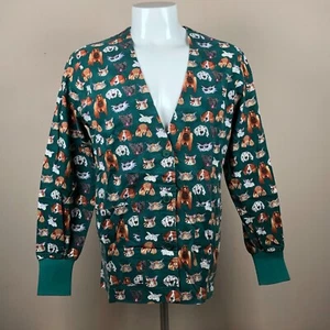 Nurse Scrub Unisex Medium Long Sleeve Dogs Cats Vet Medical Hospital By VAC - Picture 1 of 4