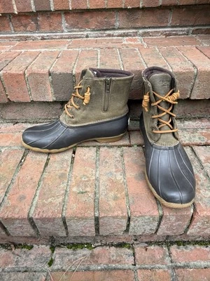 Sperry утка загрузки зеленый кожаный водонепроницаемый загрузки размер 11 М женщин - Изображение 1 из 4