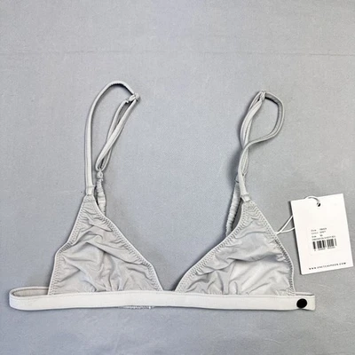 Top de bikini One Teaspoon Obsession transparente para mujer XS gris malla triángulo Foto 1 de 4