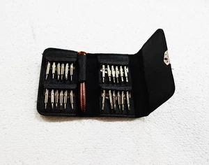 25 in 1 Schraubendreher Set Präzisions Reparatur Mini Werkzeug Kits mit schwarzer Ledertasche - Bild 1 von 5