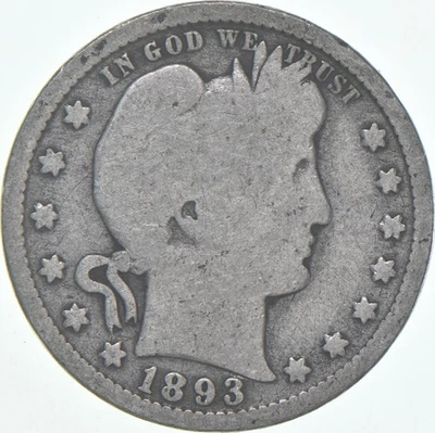 1893 Barber Quarter Average Circ *8745 - Image 1 of 4