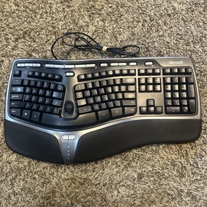 Microsoft Natural Ergonomic Keyboard 4000 v1.0 KU-0462 USB Wired Tested Working - Picture 1 of 6