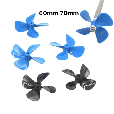 60mm 70mm Nylon Kunststoff Propeller Schiffsschraube 4 Blatt Für RC Boot Modell - Bild 1 von 4
