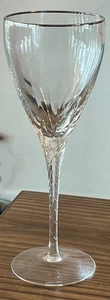 2 LENOX  Platinum Encore Wine Crystal Water Wine Glasses 8.5” Swirl Stems - Picture 1 of 14