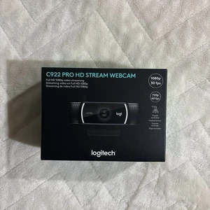 Logitech C922 1080p Pro Stream HD Webcam Black  960-001376 30 fps NEW SEALED - Picture 1 of 4