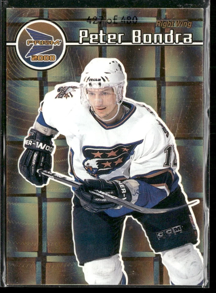 1999-00 Pacific Prism Peter Bondra Holographic Gold /480 #146 Capitals - Image 1 of 2