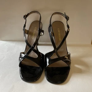 Kurt Geiger Strappy BlackPatent Heeled shoes Size 41 (8) - Picture 1 of 20