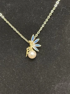 Tinker Bell Pearl Necklaces W/a Repurposed Mikimoto 7.2mm Perfect Pearl - Picture 1 of 6