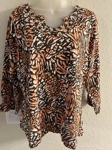 Xl Kim Rogers Beaded Collar Multi Top #152*8 Free Shipping! - Picture 1 of 5