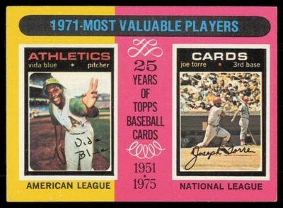 Topps 1971 MVPS 1975 - azul/torre #209 Ex Foto 1 de 2