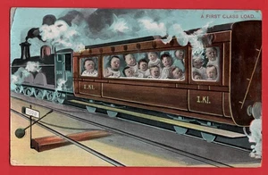 Tren de ferrocarril cómic humor una carga de primera clase pu GREETLAND HALIFAX SINGLE O - Imagen 1 de 1