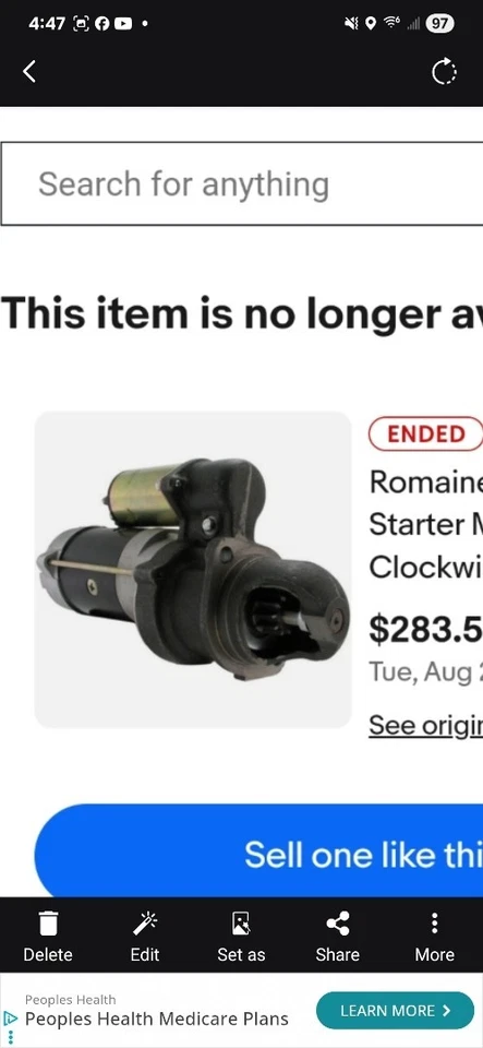 John Deer Starter 28 Mt 24V Starter Motor New In Box Free Shipping USA - Image 1 of 4