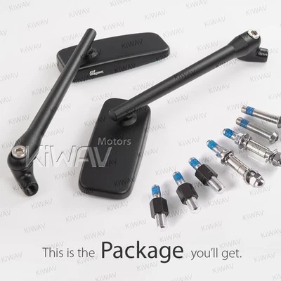 Rétroviseurs noir ClassicPlus rectangle pour Yamaha XV1700 ROAD STAR WARRIOR - Photo 1/4