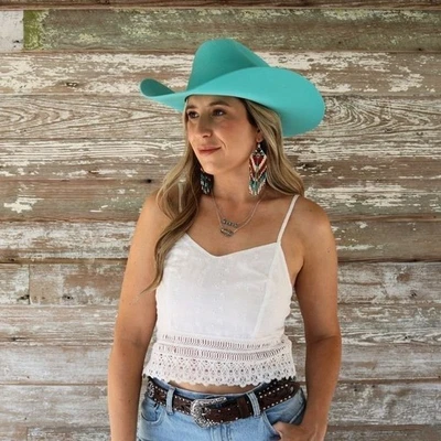 Bailey 4X Turquoise Fur Felt Cowboy Hat - Image 1 of 3