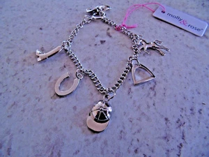 Chain Bracelet with Horse Charms - Picture 1 of 10
