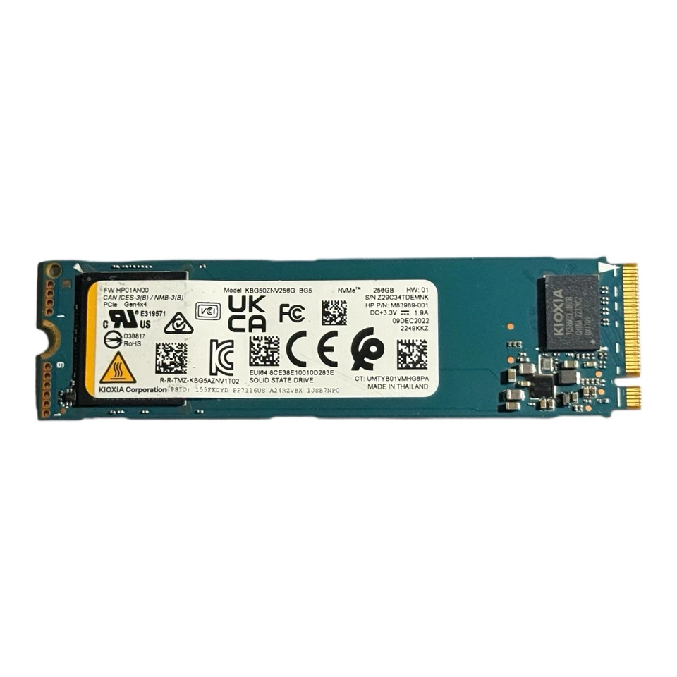 Unidad de estado sólido Toshiba BG5 KBG50ZNV256G 256GB NVMe 80 mm Foto 1 de 1