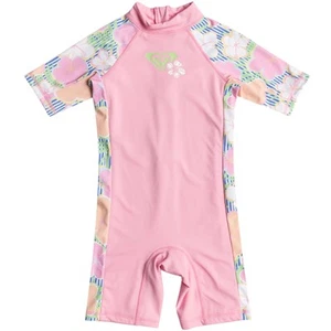 Roxy Kids Tiny Flower Surf Surfing Swimming Short Sleeve One-Piece Rash Vest - Picture 1 of 2