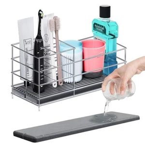 Toothbrush Holder Stainless Steel Bathroom Electric Toothbrush and Tootpaste ... - Picture 1 of 7