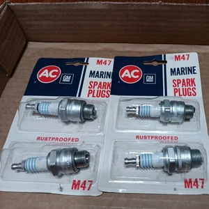 GM AC Delco Marine Rustproofed Spark Plugs M47  Pack of 4 New Old Stock - Picture 1 of 3