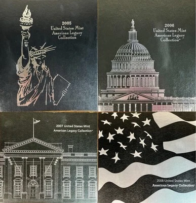 2005 2006 2007 2008 US Mint American Legacy Collection Proof Sets. Complete Run! - Image 1 of 4