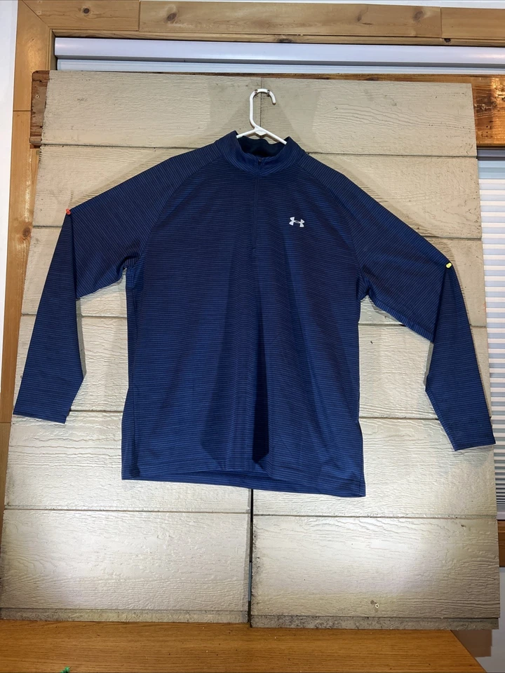 Camisa Under Armour Hombre XL Azul Coldgear Storm Golf Manga Larga Foto 1 de 4