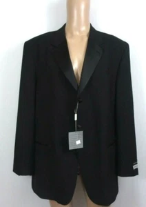 Geoffrey Beene 100% Wool Black Tuxedo Jacket 46 New #153SC - Picture 1 of 2