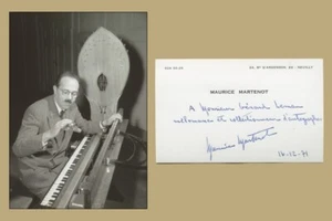 Maurice Martenot (1898-1980) - violoncellista e inventore francese - cartolina firmata - 1971 - Foto 1 di 4