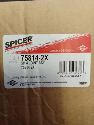 Dana Spicer OE Front Axle Shaft Assembly 1984-2002 Jeep Wrangler & Cherokee - Image 1 of 3