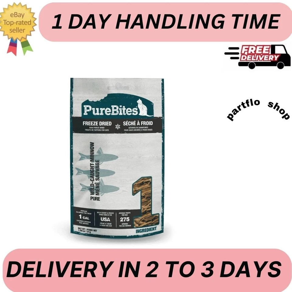 PureBites Minnow Freeze Dried Cat Treats 1.09 Oz 138