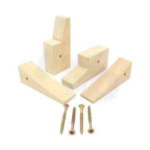 Genuine La Z Boy Rock Stop Blocks 4pc Timber Wedge Kit – Stabilise Recliner DIY - Picture 1 of 7